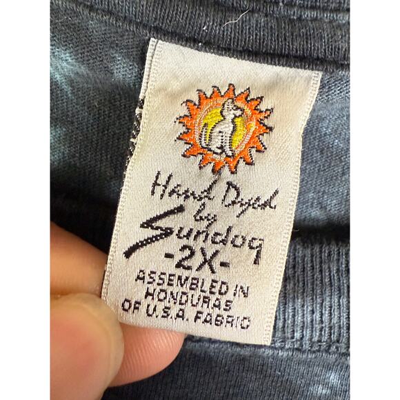 Pink Floyd Dark Side Of The Moon‎ Hand Dyed by Sundog Tye Die Unisex 2X 2001 VTG - Picture 4 of 7